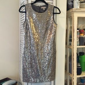 Banana Republic Silver Sequin Dress